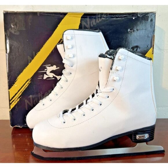 Nattork Coolmax Figure Skates Women's Size 10 White NIB - Picture 2 of 16
